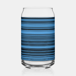 Vaso Con Forma De Lata Rayado Negro Azul