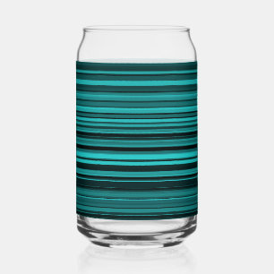Vaso Con Forma De Lata Rayas Negras Verde Azul