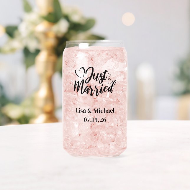 Vaso Con Forma De Lata Recién Casados  (Insitu (Boda))