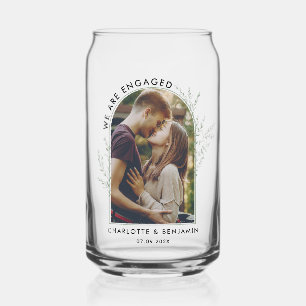 Vaso Con Forma De Lata Recuerdo de compromiso de boda de archivo de foto 