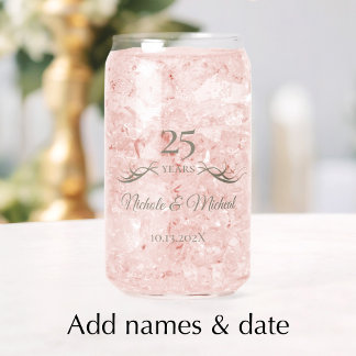 Vaso Con Forma De Lata Recuerdo personalizado del 25 aniversario, regalo