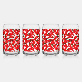 Vaso Con Forma De Lata Red Hot Peppers Spicy 