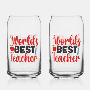 Vaso Con Forma De Lata Regalo de Agradecimiento Mejor Profesor del Mundo