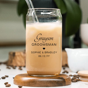 Vaso Con Forma De Lata Regalo de boda moderno personalizado con nombre pa