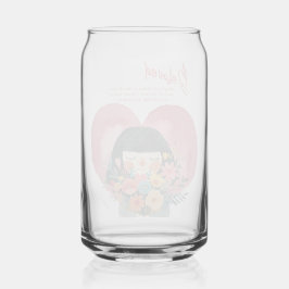 Vaso Con Forma De Lata Regalo de vidrio con versículo bíblico alentador