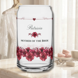 Vaso Con Forma De Lata Regalo elegante de burgundy para la madre de la no