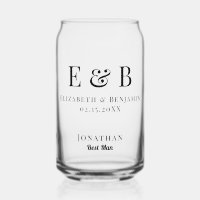 Regalo para el Padrino de Boda Monograma Minimalis