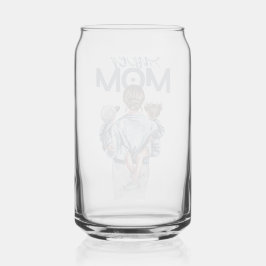 Vaso Con Forma De Lata Regalo personalizado de Super Mamá con hijo e hija