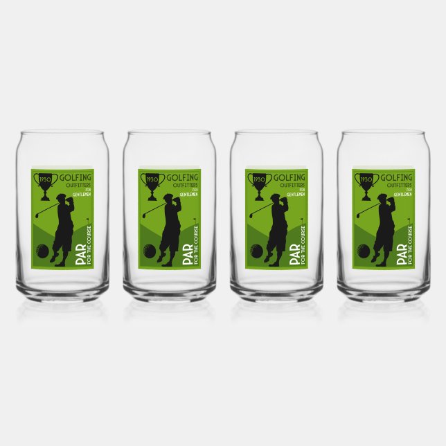 Vaso Con Forma De Lata Regalo único de golf de época (Anverso)