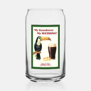 Vaso Con Forma De Lata Regalo/vidrio de cerveza para despedida de soltera
