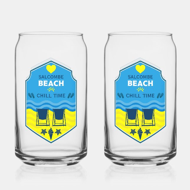 Vaso Con Forma De Lata Regalos Británicos De Playa (Anverso)