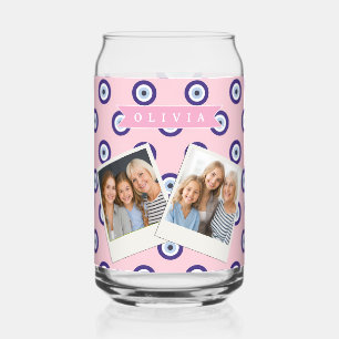 Vaso Con Forma De Lata Regalos Personalizados con Patrón de Ojo Malo Rosa