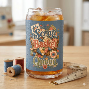 Vaso Con Forma De Lata Reina de la cesta de retales Quilter Cottagecore