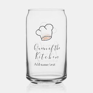 Vaso Con Forma De Lata Reina de la cocina chef cocinando añadir nombre co