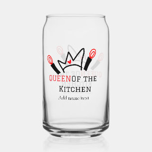 Vaso Con Forma De Lata Reina de la cocina chef cocinar añadir nombre a la