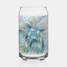 Vaso Con Forma De Lata Resumen de mariposa azul verde azul Fantasía arte 