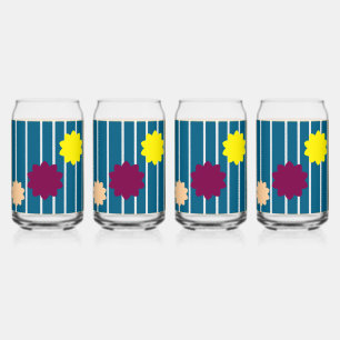 Vaso Con Forma De Lata Resumen floral personalizado