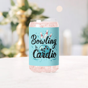 Vaso Con Forma De Lata Retro Neon "El Bowling Es Mi Cardio" Divertido Bo
