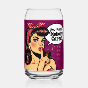 Vaso Con Forma De Lata Retro Pinup_ Hey Pudding