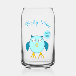 Vaso Con Forma De Lata Revelación de género de Personalizado de Bebé Azul