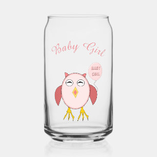 Vaso Con Forma De Lata Revelación de género de Personalizado de Bebé Rosa
