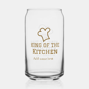 Vaso Con Forma De Lata Rey de la cocina chef marrón cocinando sombrero ma