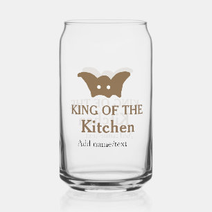 Vaso Con Forma De Lata Rey de la cocina cocinero añadir nombre corona ha