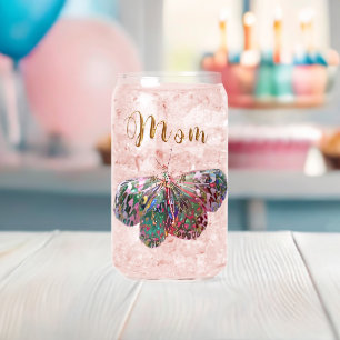 Vaso Con Forma De Lata Rising de mariposa
