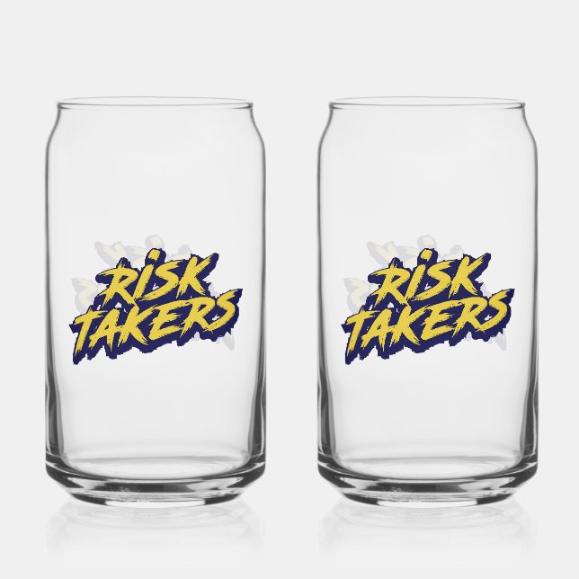 Vaso Con Forma De Lata "Risk Takers" Urban Style Typography (Anverso)