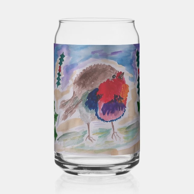 Vaso Con Forma De Lata Robin navidades (Izquierda)