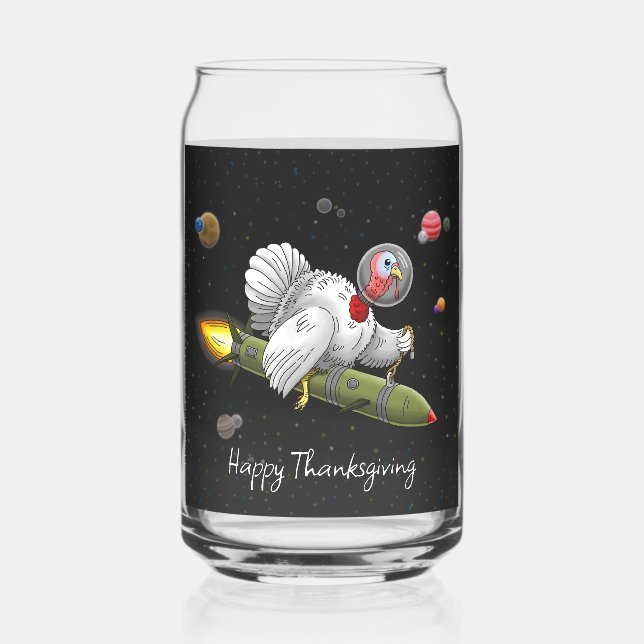 Vaso Con Forma De Lata Rocket Turkey's Thanksgiving Journey (Anverso)