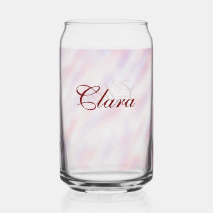 Vaso Con Forma De Lata Rojo rosa vino acuarela abstracto añadir nombrepas