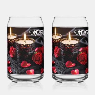 Vaso Con Forma De Lata Romance Drinkware Set iluminado con velas