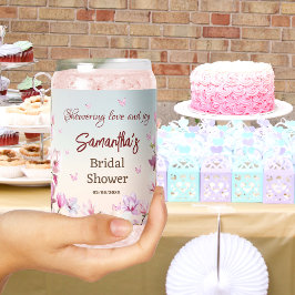 Vaso Con Forma De Lata Romance floreciente - Ducha nupcial