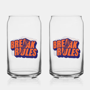 Vaso Con Forma De Lata "Rompe Las Reglas" Cita De Rebelde Con Borde