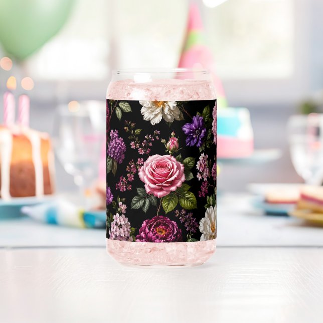 Vaso Con Forma De Lata Rosa de terciopelo negro (Insitu (Cumpleaños))