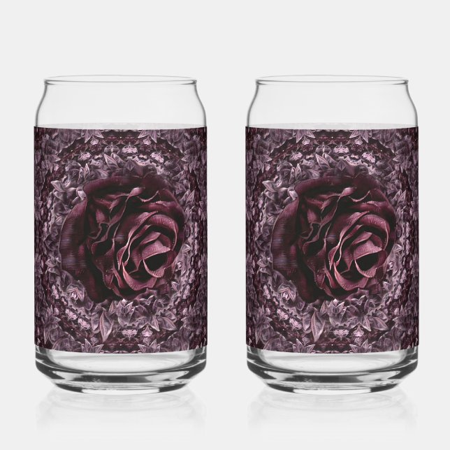 Vaso Con Forma De Lata Rosa Mandala (Anverso)