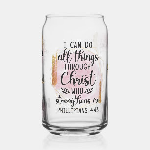 Vaso Con Forma De Lata Rosa Y Oro Todas Las Cosas A Través De La Biblia D