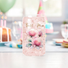 Vaso Con Forma De Lata Rosas de Chiffon Pink Soft