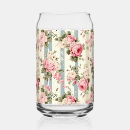 Vaso Con Forma De Lata Rosas de Shabby Chic Vintage