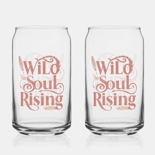 Vaso Con Forma De Lata Rose Gold Wild Soul Rising Free Spirit (Anverso)