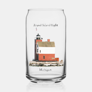 Vaso Con Forma De Lata Round Island Light puede vidrio