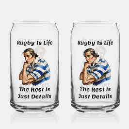 Vaso Con Forma De Lata Rugby Es La Vida Impreso 16oz Lentes De Caza