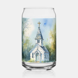 Vaso Con Forma De Lata Rustic Church Path in Wildflower Meadow