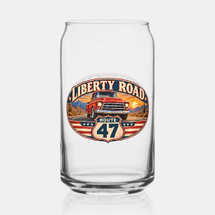 Vaso Con Forma De Lata Ruta Liberty Road 47 Lata de Dos Caras