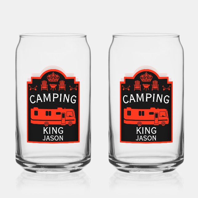 Vaso Con Forma De Lata RV Camping King USA (Anverso)