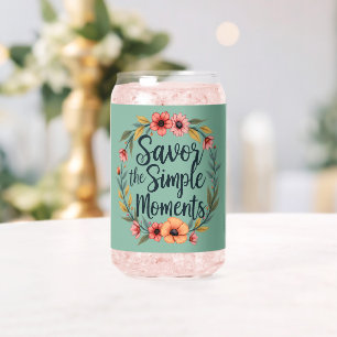 Vaso Con Forma De Lata Saboree los momentos sencillos de la cita de Boho