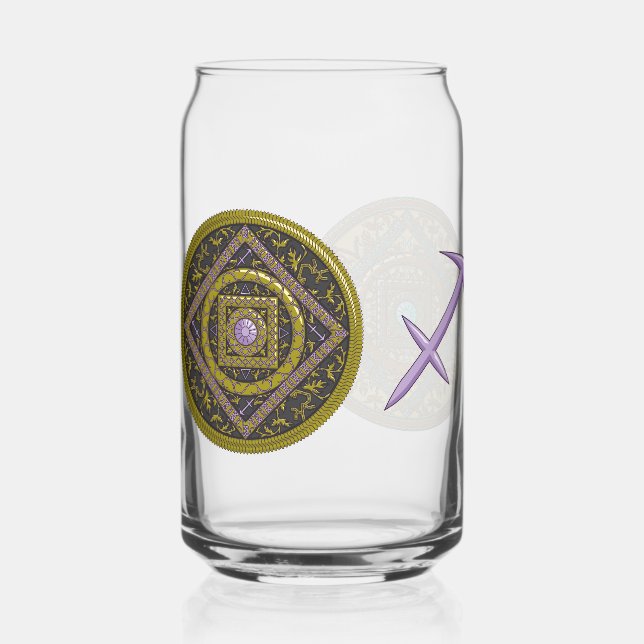 Vaso Con Forma De Lata Sagittarius Mandala (Anverso)