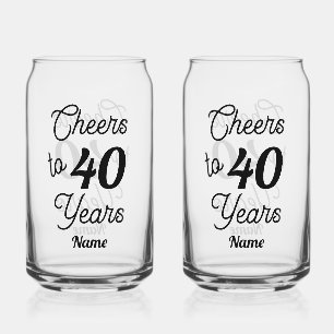 Vaso Con Forma De Lata Saludos a años al Soda Glass