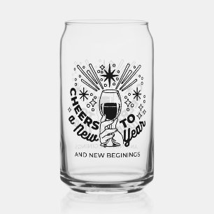 Vaso Con Forma De Lata Saludos a un diseño de celebración de Año Nuevo